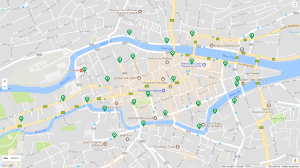 Cork City Bike Stations Map